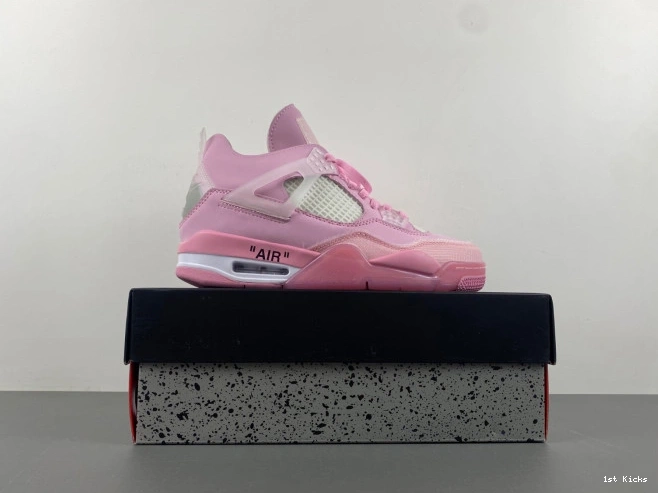 1st Kicks OFF-WHITE PINK JORDAN X 4 0628